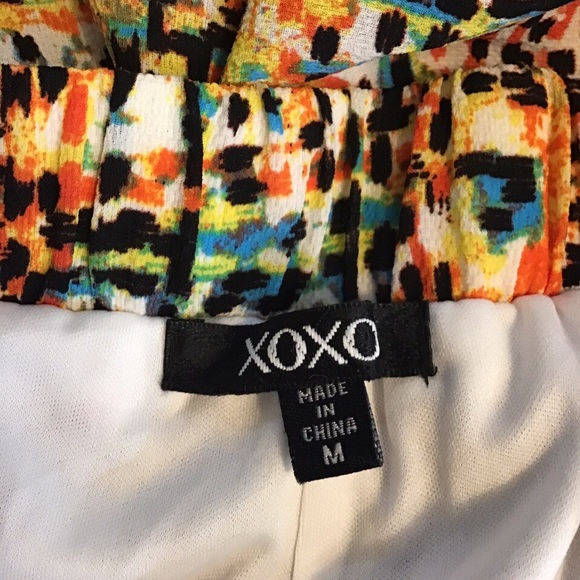 Xoxo Colorful Wide Leg Pants with built in Shorts - Picture 4 of 4